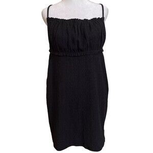 Free People Beach FP Mini Dress Swim Coverup Black Strappy Back Large NWOT